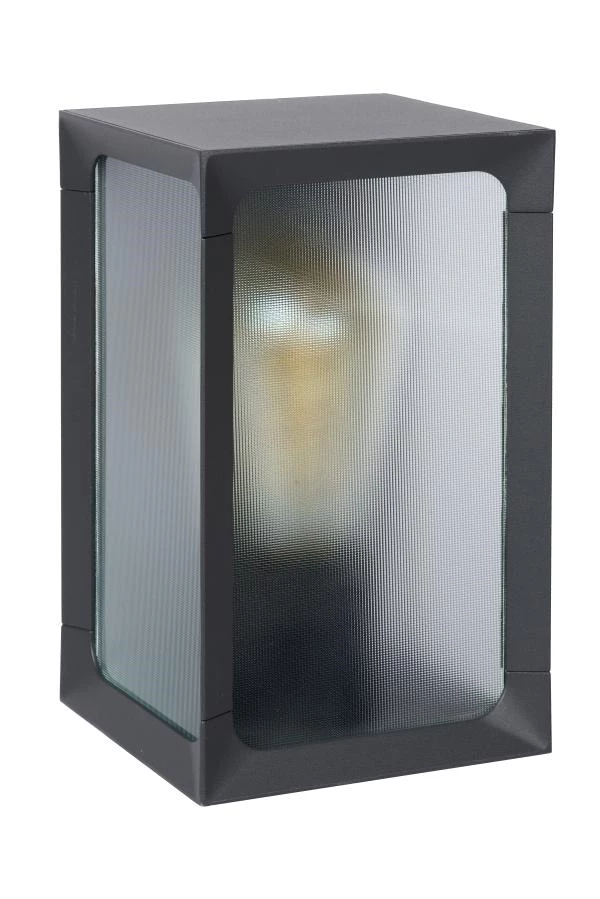 Lucide CAGE - Wandlamp Buiten - LED - 1xE27 - IP44 - Antraciet - uit